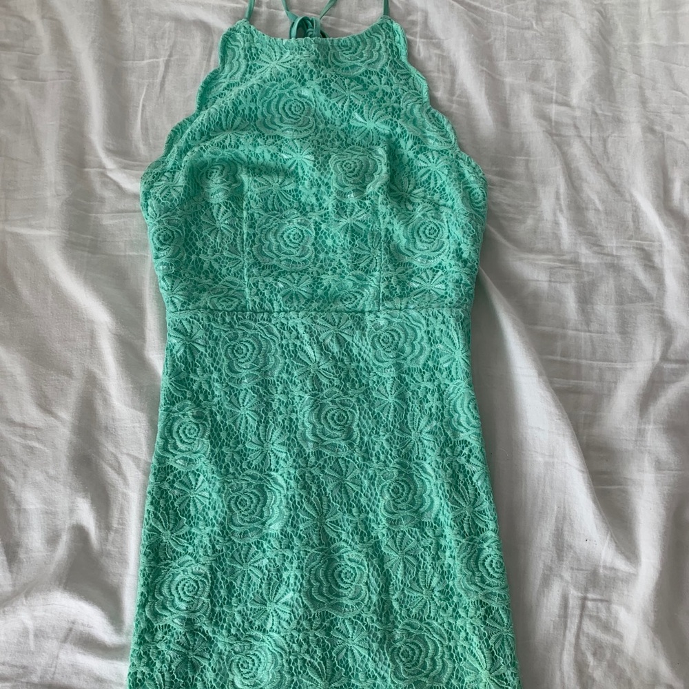 Mint mini bodycon dress